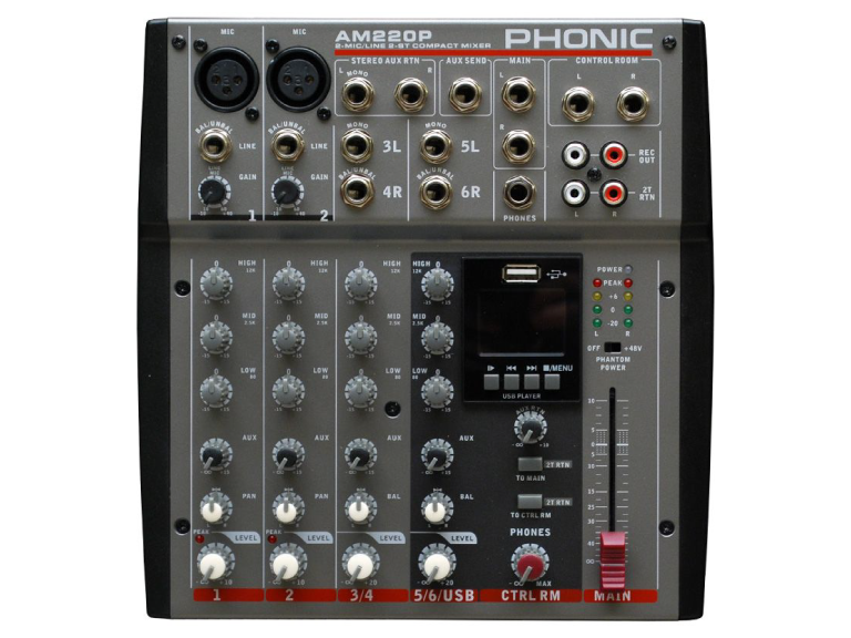 MIXER ANALOG PHONIC AM220P - Ảnh 1